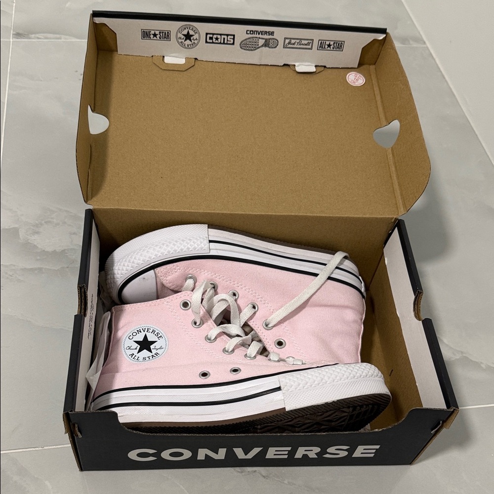 Converse Light Pink High-Top Sneakers